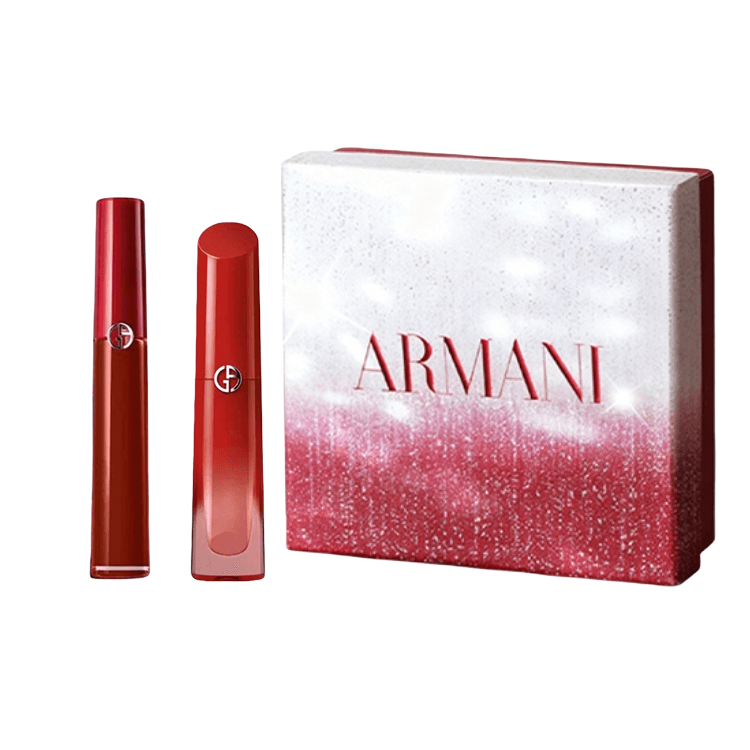 ARMANI Красный TUBE Набор для макияжа 2025 Рождественская коллекция Легко растушевывается Естественный 4 мл + 6 5 мл - изображение 1