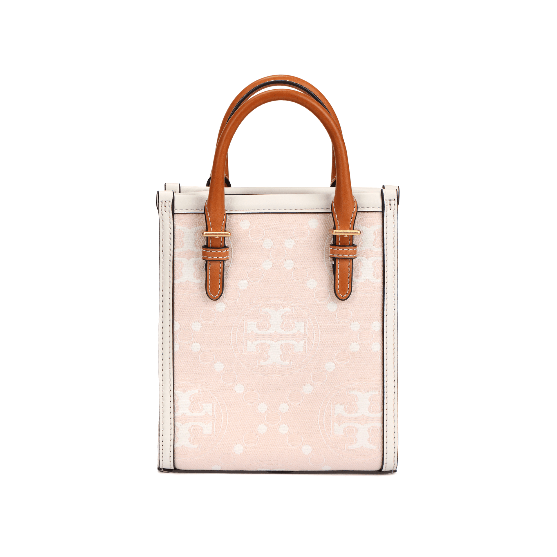 Сумка Tory Burch Tory Burch T Monogram Ткань с коровьей кожей Тоут Сумка Сумка для покупок Сумка Сумка через плечо Мини - изображение 3