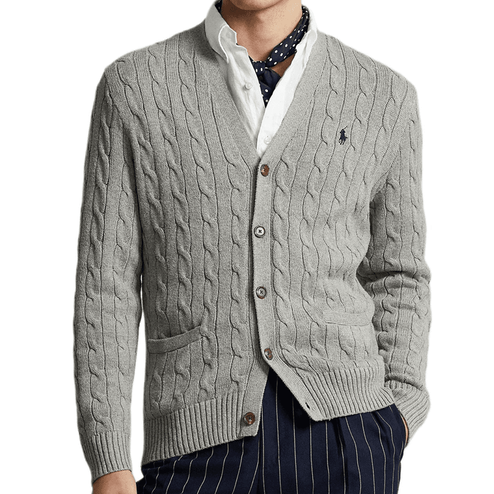 Polo Ralph Lauren FW24 Трикотаж Стандартный Размер Мужской Серый - изображение 6