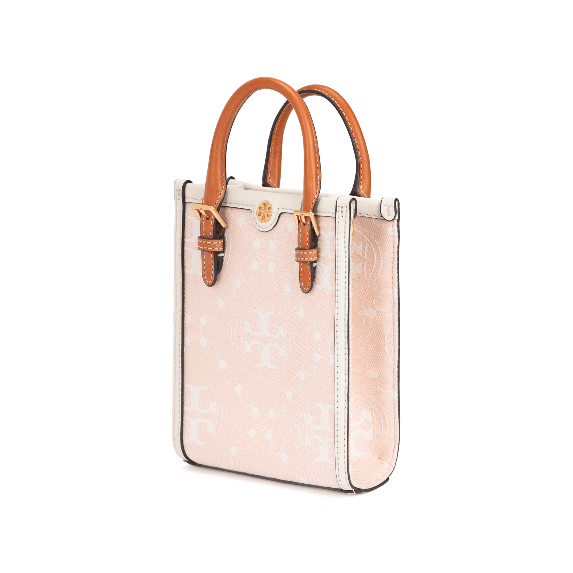Сумка Tory Burch Tory Burch T Monogram Ткань с коровьей кожей Тоут Сумка Сумка для покупок Сумка Сумка через плечо Мини - изображение 2