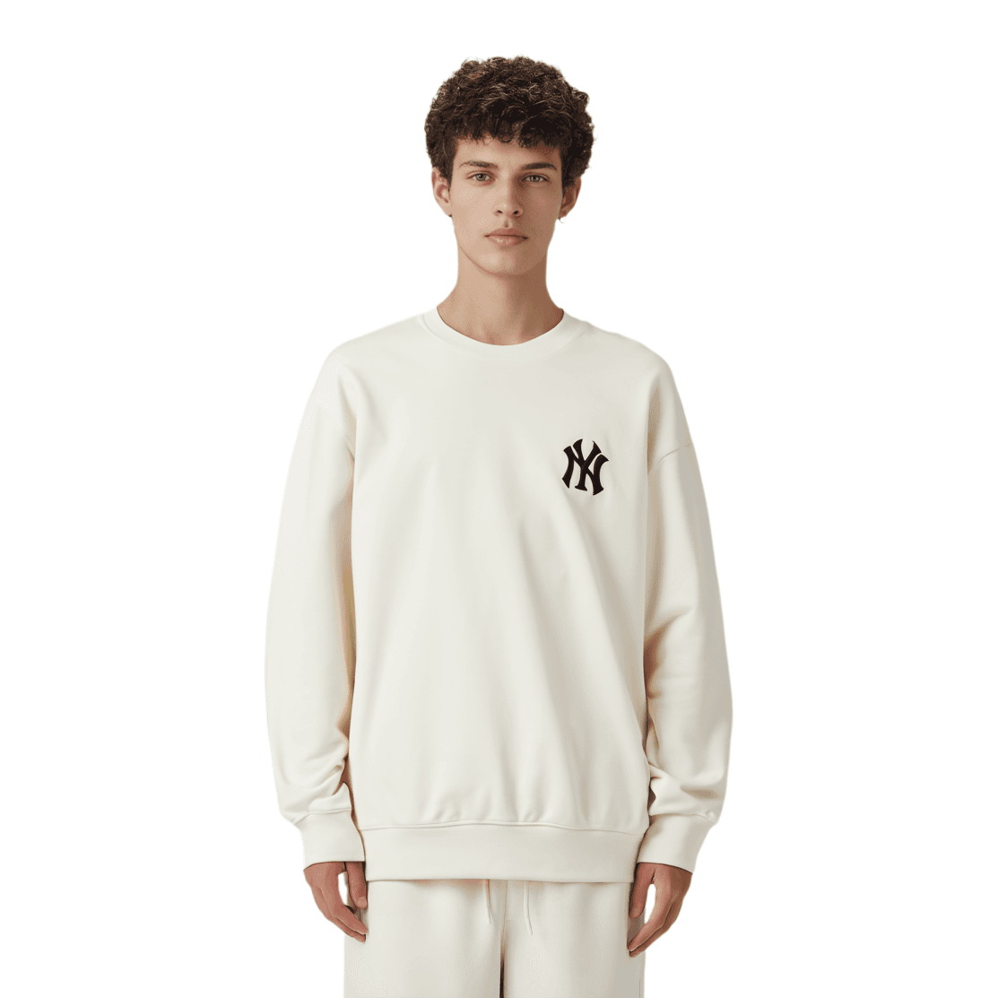 Кофта MLB Yankees Gradient Logo Crewneck Sweatshirt White - изображение 4