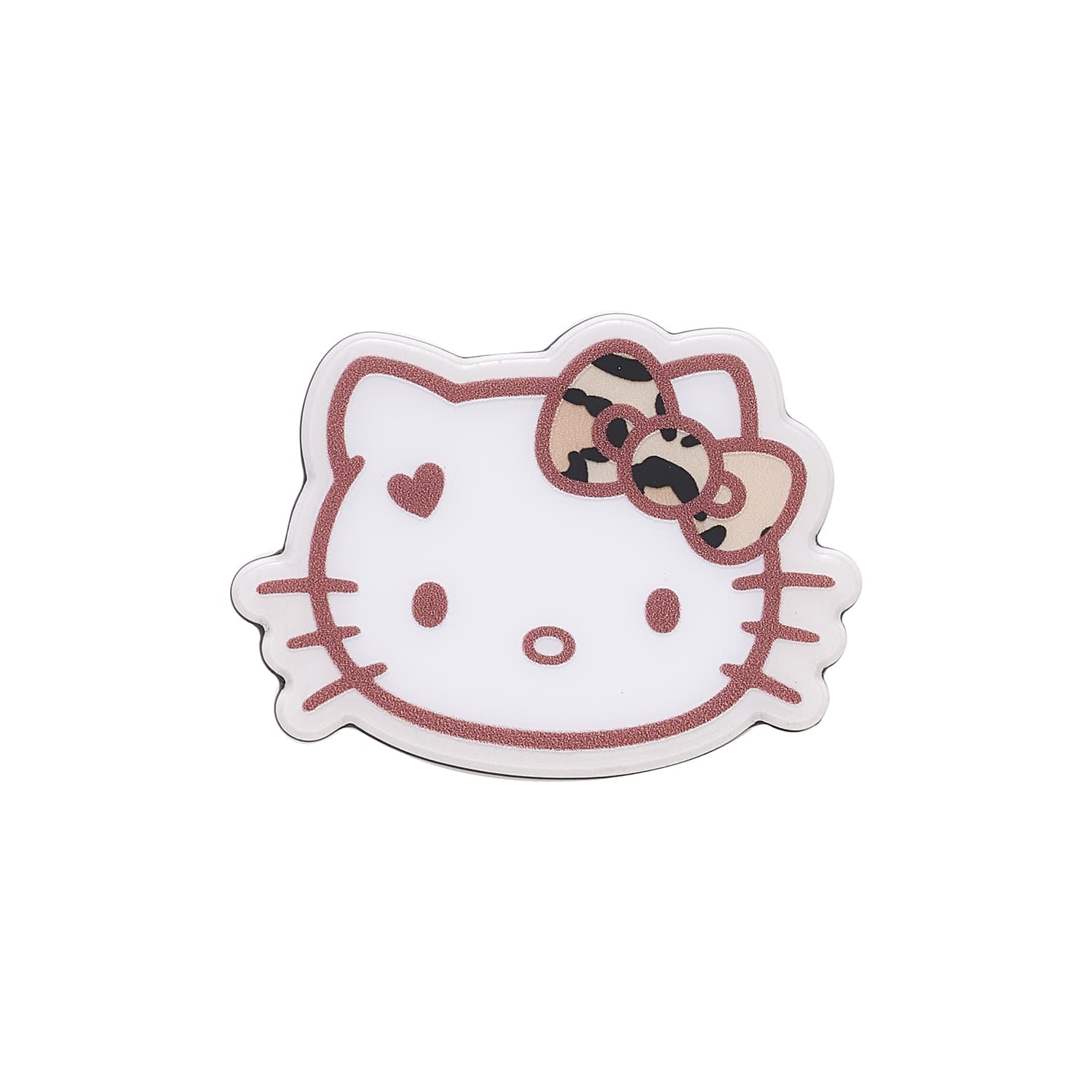 Заколка Sanrio Hello Kitty Леопардовый принт Кофейный Бант Мультяшный рисунок Заколка для волос - изображение 1