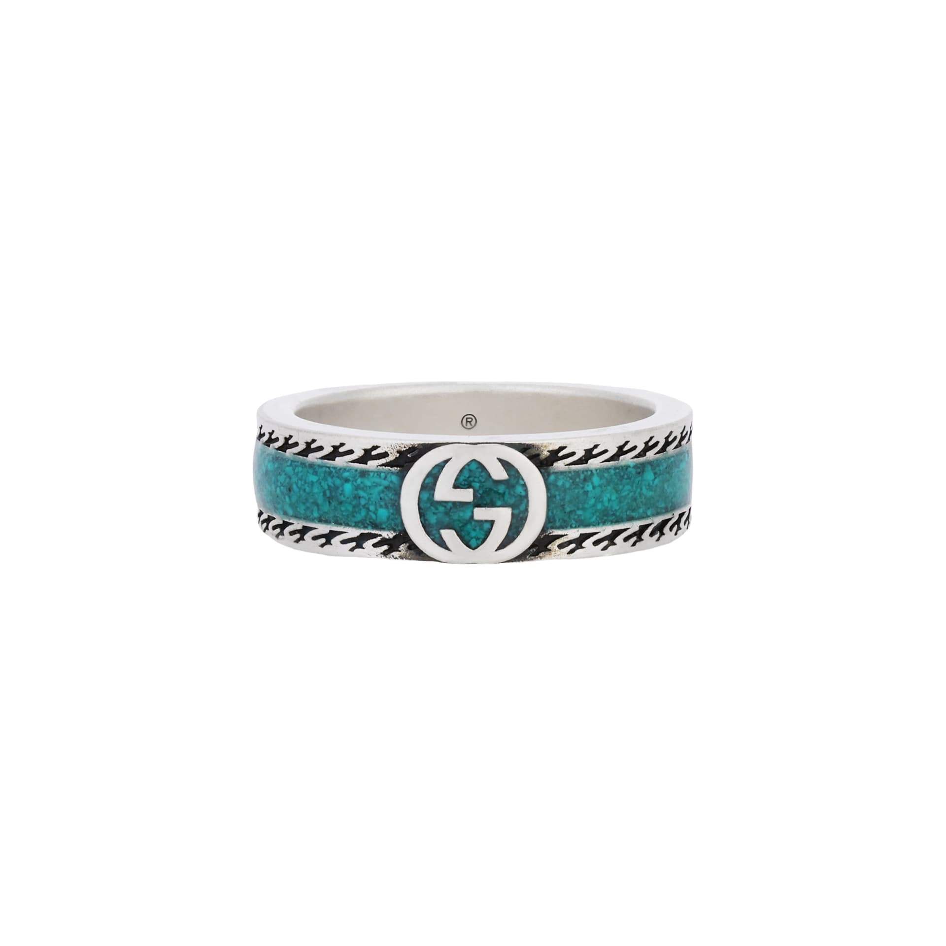 Кольцо GUCCI Interlocking G Silver Ring - изображение 4