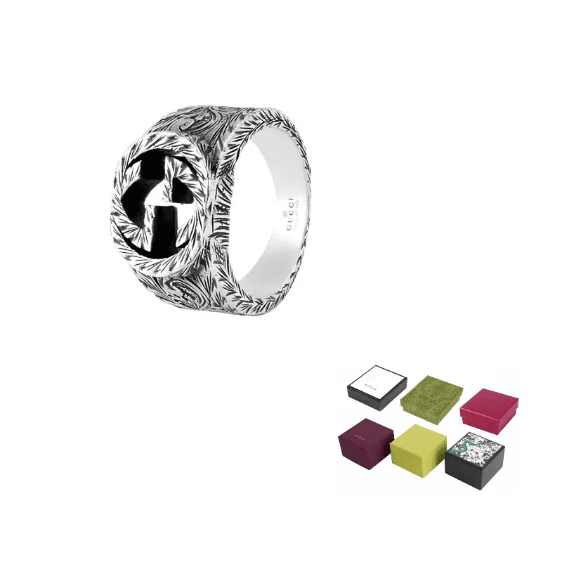 Кольцо Gucci Interlocking G Silver Ring - изображение 4