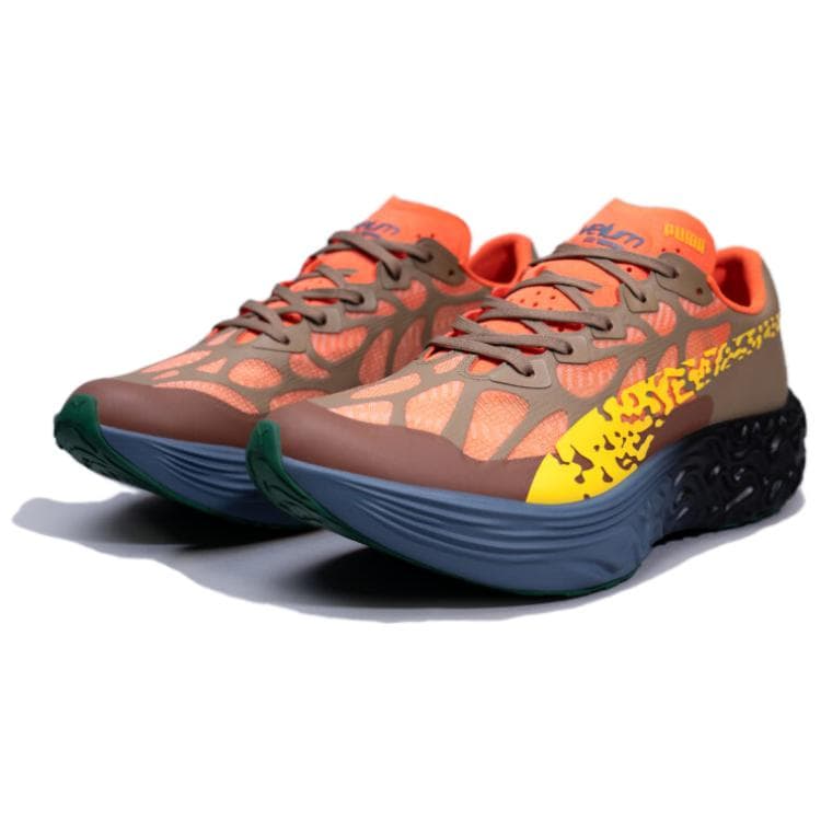 Кроссовки Salehe Bembury X PUMA Velum Nitro Устойчивый к истиранию Низкий Топ Повседневная обувь Мужская Оранжевый Коричневый - изображение 3
