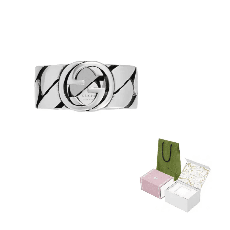 Кольцо GUCCI Interlocking G Ring Silver - изображение 6