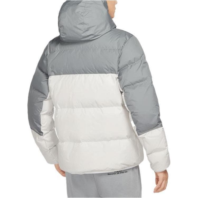 Зимняя куртка Nike Logo Hooded Down Jacket Grey - изображение 4