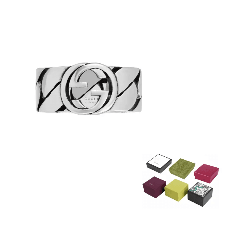 Кольцо GUCCI Interlocking G Ring Silver - изображение 4