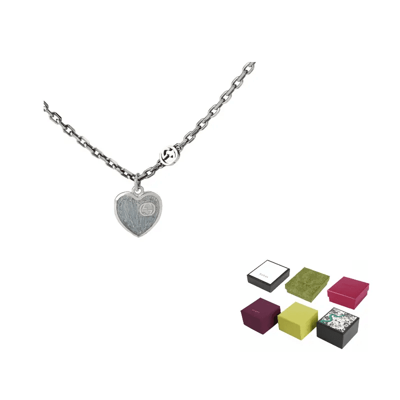 Ожерелье Gucci Enamel Heart Necklace - изображение 5