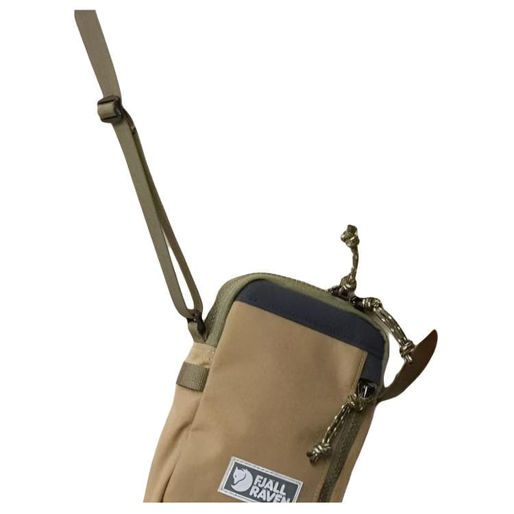 Сумка для телефона Fjallraven Нейлоновая сумка через плечо маленькая унисекс зеленая и земляно-желтая - изображение 2