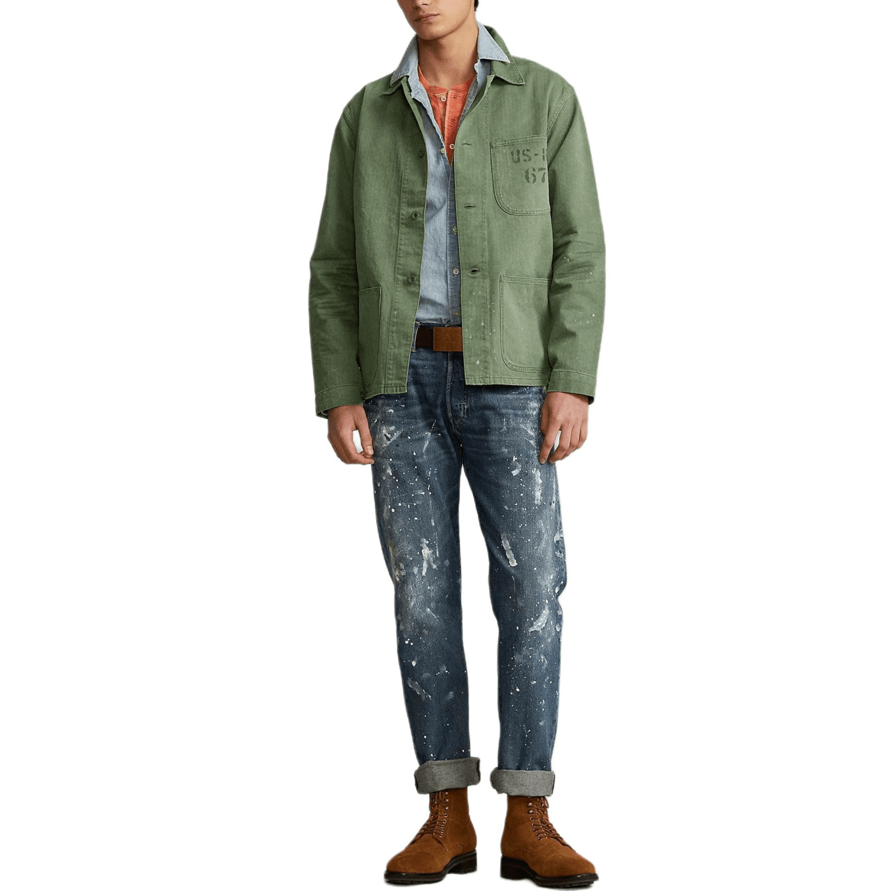 Куртка Polo Ralph Lauren FW23 Куртки и Пальто Мужской Армейский Зеленый - изображение 2