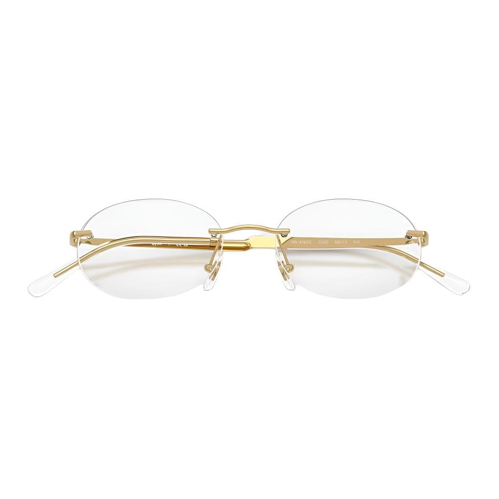 Оправа RayBan Металлические Овальные Очки с Диоптриями Унисекс Золото - изображение 4
