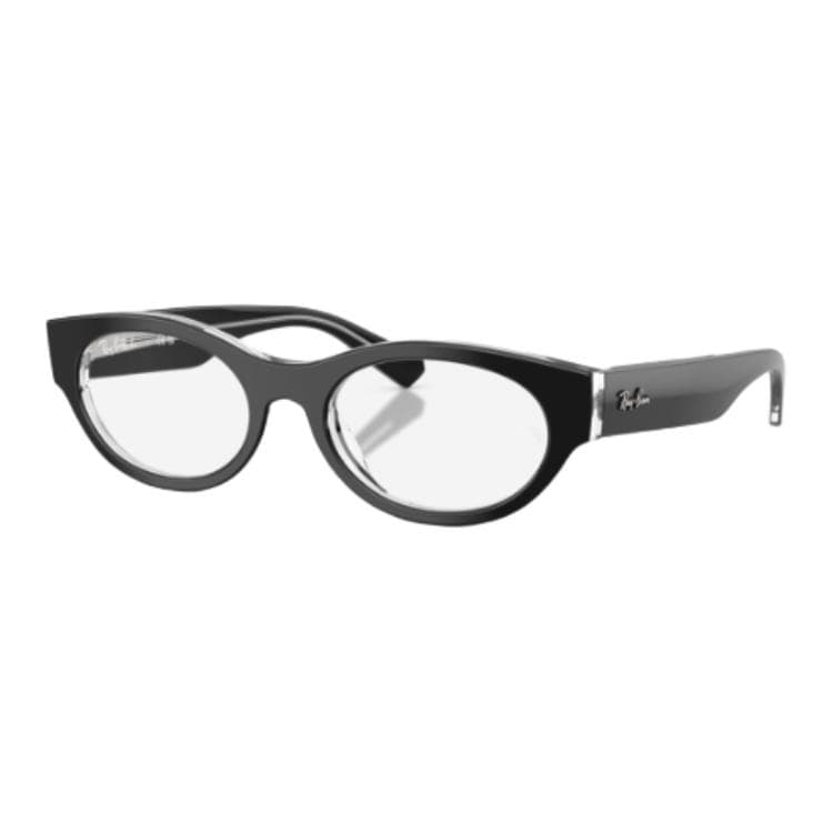 Оправа RayBan Круглые очки с диоптриями Унисекс Прозрачная подкладочная ткань С черным цветом - изображение 1
