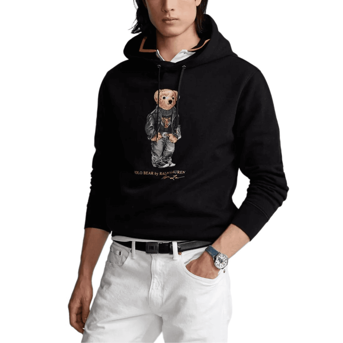 Худи Polo Ralph Lauren Bear Hoodie Black — фото 3