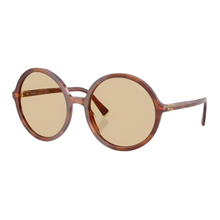 Солнцезащитные очки MIU MIU Ацетатные солнцезащитные очки OVAL SUNGLASSES Женские Черепаховый - изображение 1