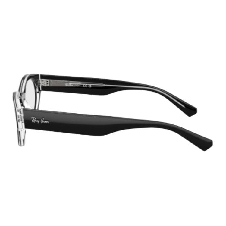 Оправа RayBan Круглые очки с диоптриями Унисекс Прозрачная подкладочная ткань С черным цветом - изображение 3