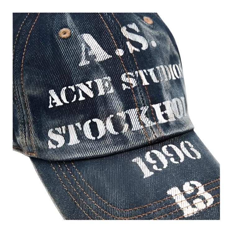Кепка Acne Studios Хлопковые кепки унисекс средний синий - изображение 3