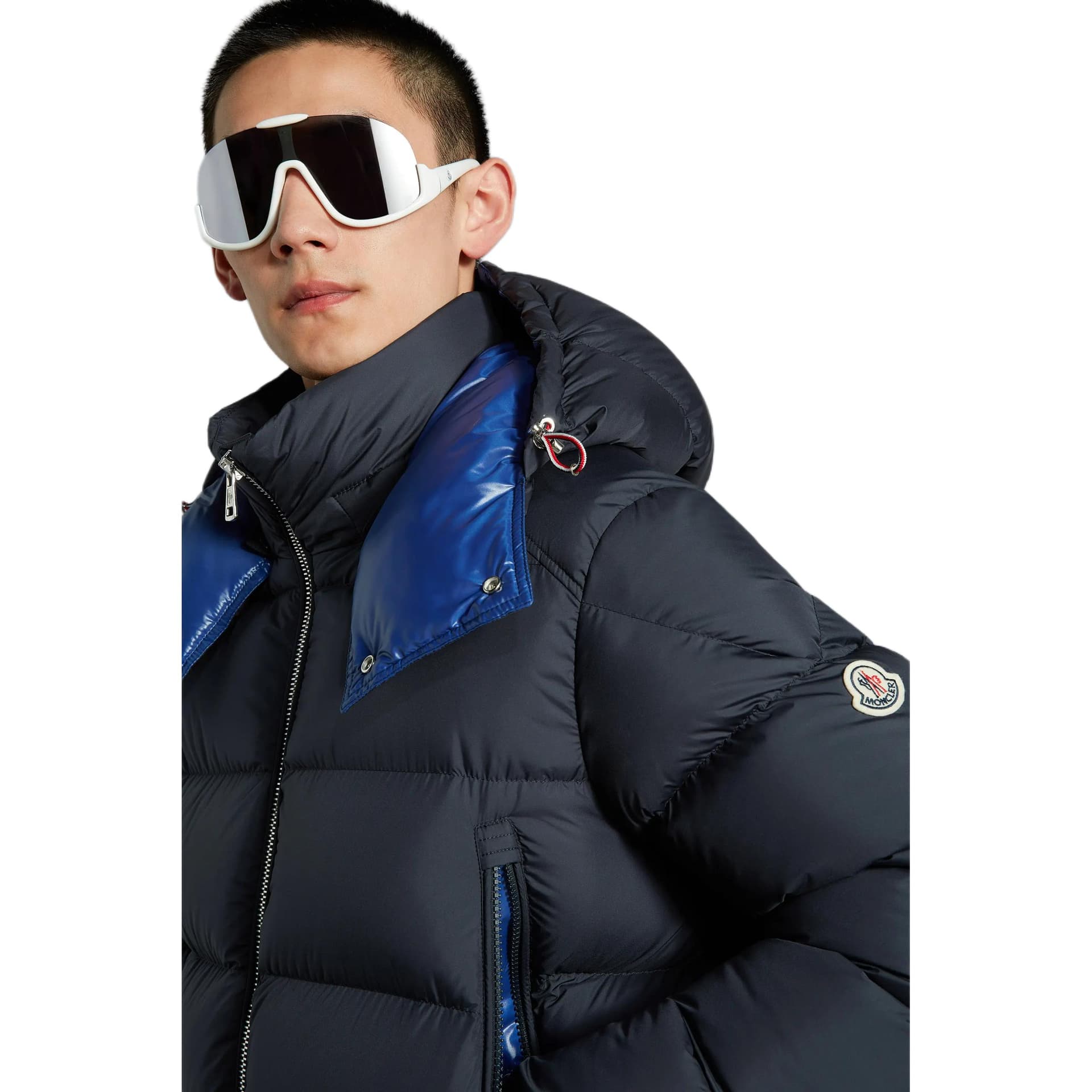 Зимняя куртка Moncler FW22 Hoodie Down Jacket Blue - изображение 2