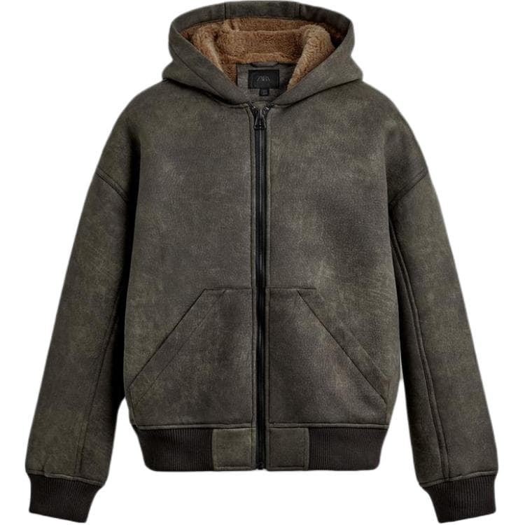Куртка ZARA Хаки Зеленый Мужские Куртки - изображение 1
