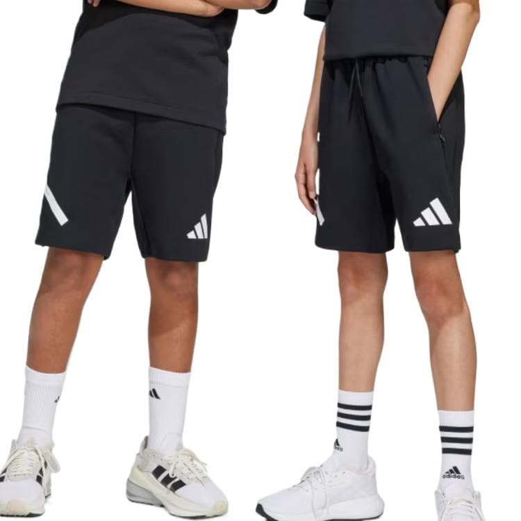 Adidas Шорты Детские Черные Белые - изображение 2