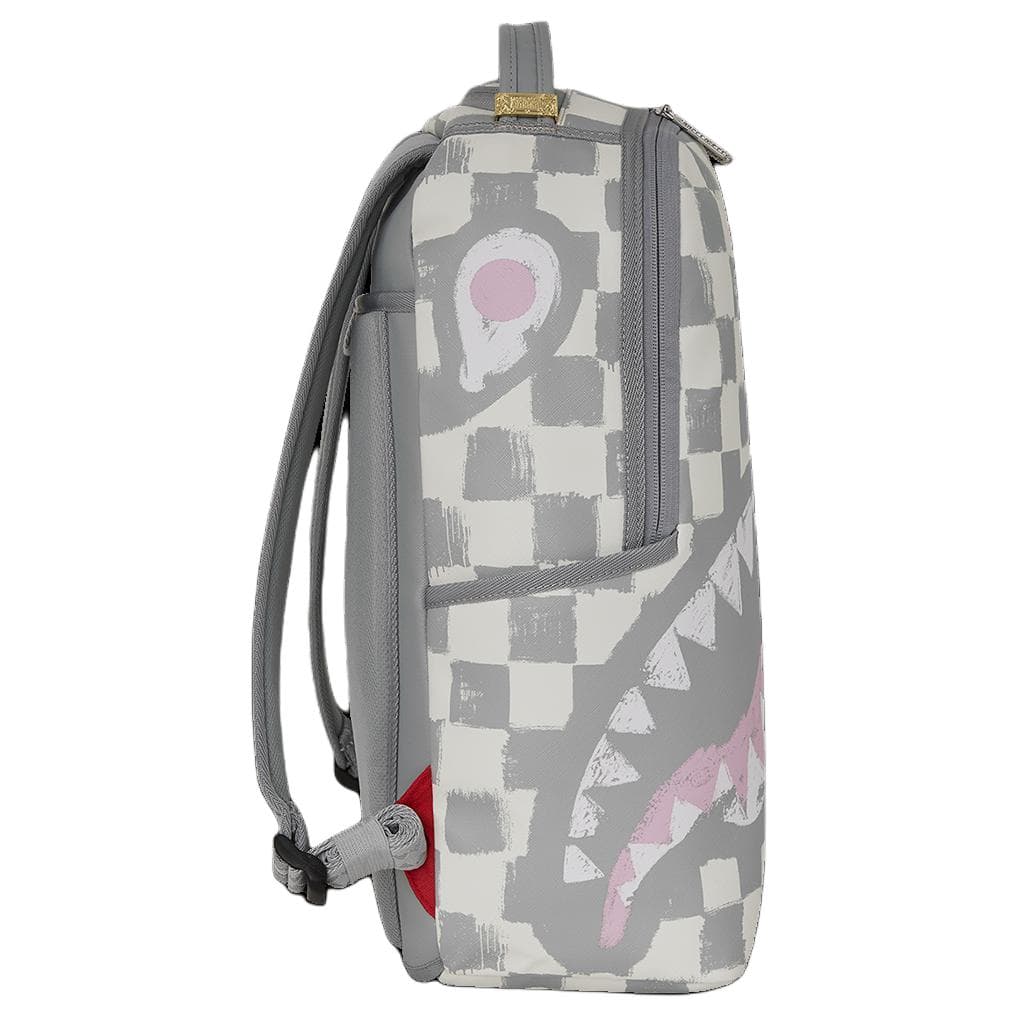 Рюкзак SPRAYGROUND Рюкзак из искусственной кожи унисекс серо-белого цвета - изображение 4