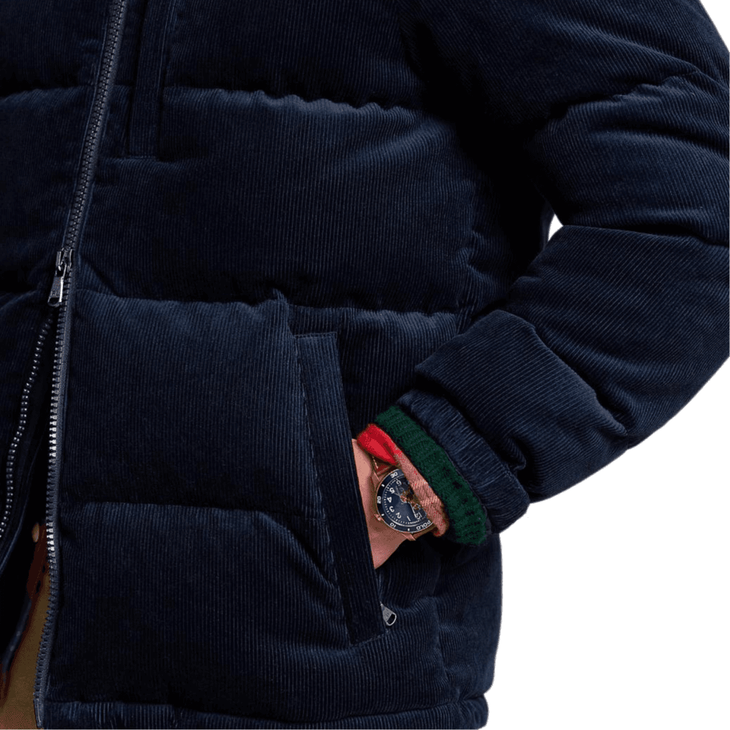 Зимняя куртка Polo Ralph Lauren FW24 Пуховик Мужской Морской Синий - изображение 6