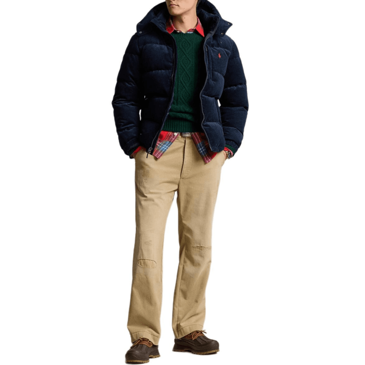 Зимняя куртка Polo Ralph Lauren FW24 Пуховик Мужской Морской Синий - изображение 4