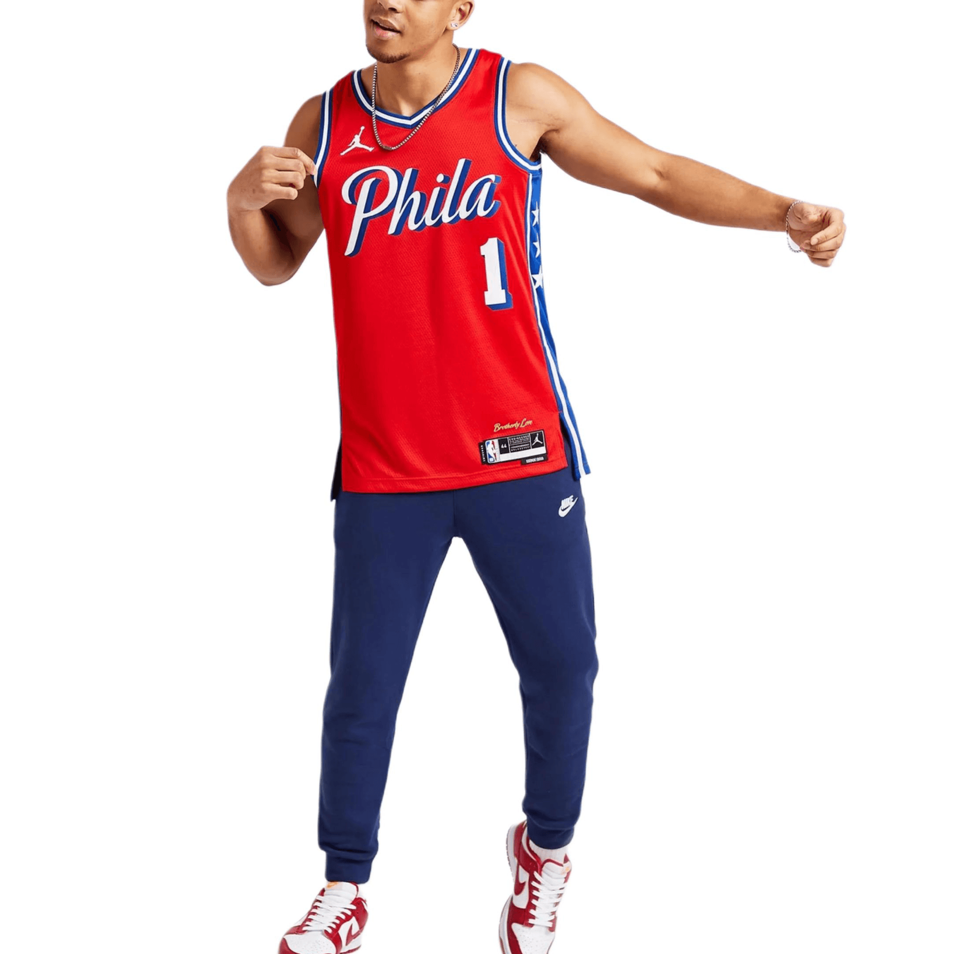 Баскетбольная майка Jordan Dri-FIT NBA Fan Edition Philadelphia 76ers Harden Jersey Red - изображение 3