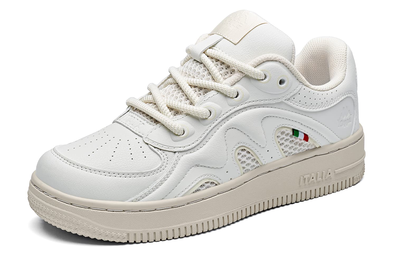 Кроссовки Kappa Mushroom Shoes Спина To Спина Устойчивые к истиранию Легкие Низкие Скейтборд Обувь Женские Сырный Белый - изображение 3