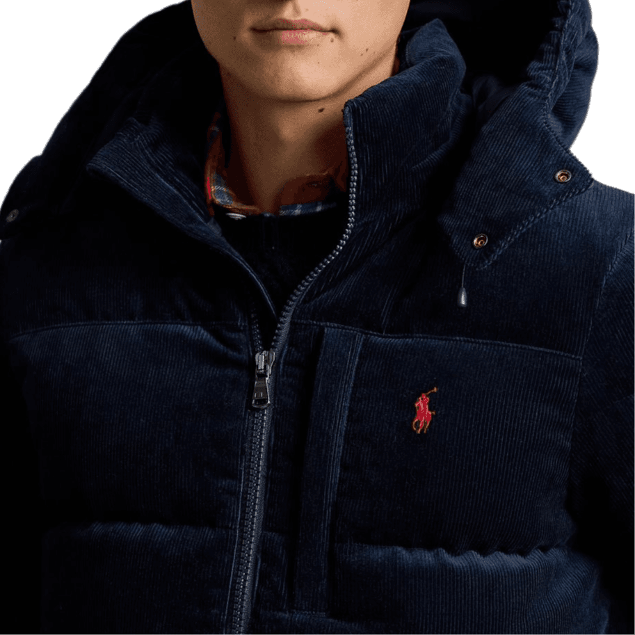 Зимняя куртка Polo Ralph Lauren FW24 Пуховик Мужской Морской Синий - изображение 5