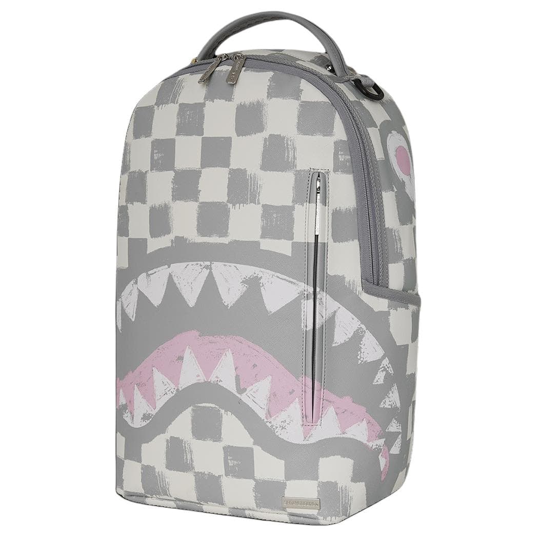 Рюкзак SPRAYGROUND Рюкзак из искусственной кожи унисекс серо-белого цвета - изображение 3