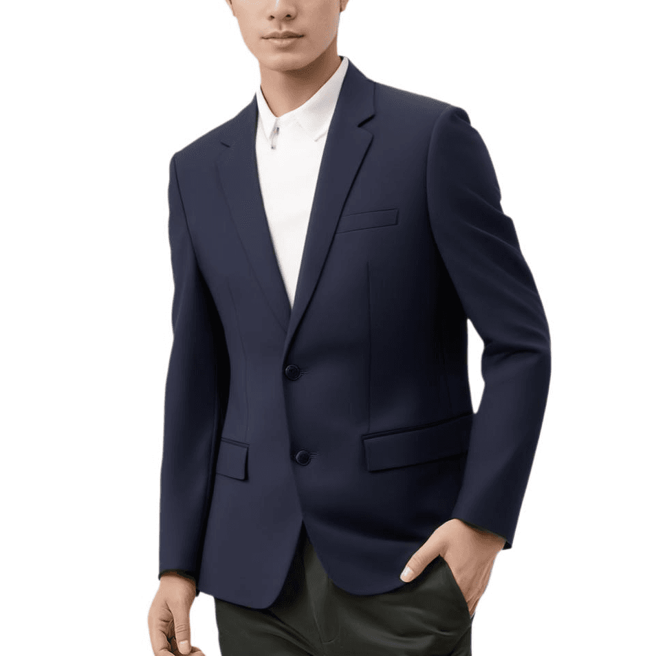 Пиджак HUGO BOSS Бизнес-костюм мужской синий черный - изображение 3