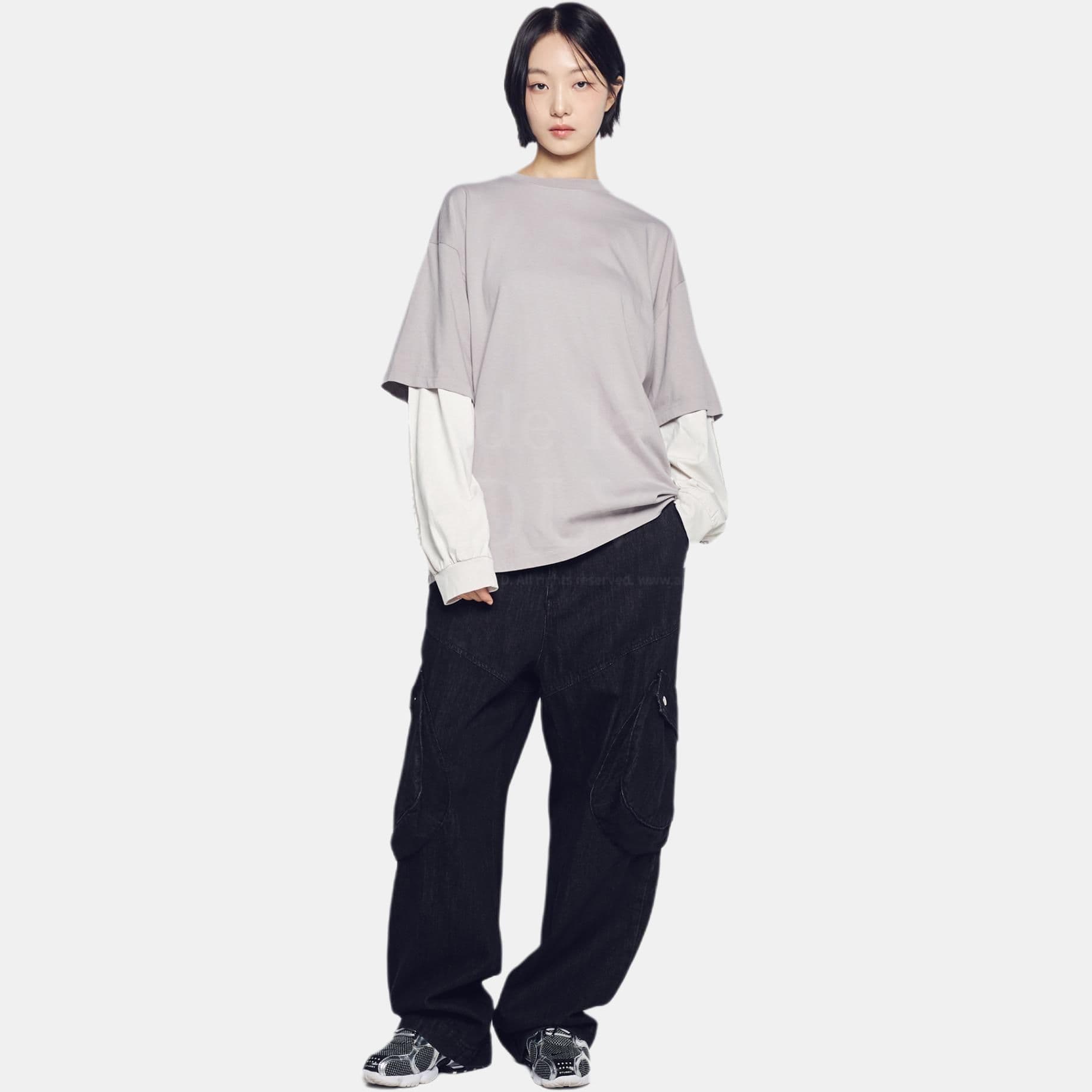 Кофта acme de la vie ADLV FW24 Back Logo Crewneck Long Sleeve Tee Gray - изображение 3