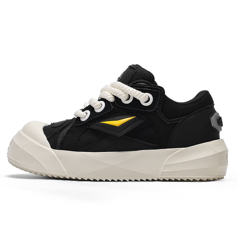 Кроссовки Q-AND Wide toe fringed fabric slimming frayed edge unisex low-top skate shoes - изображение 1