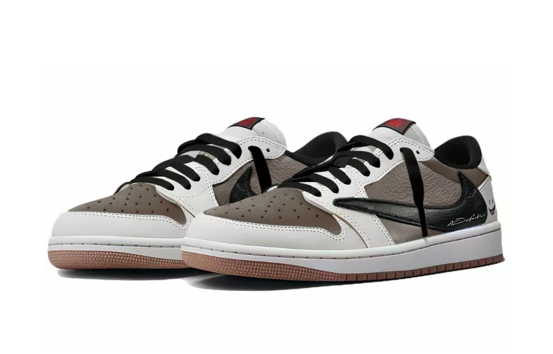 Ретро баскетбольные кроссовки Travis Scott x Jordan Air Jordan 1 - изображение 3