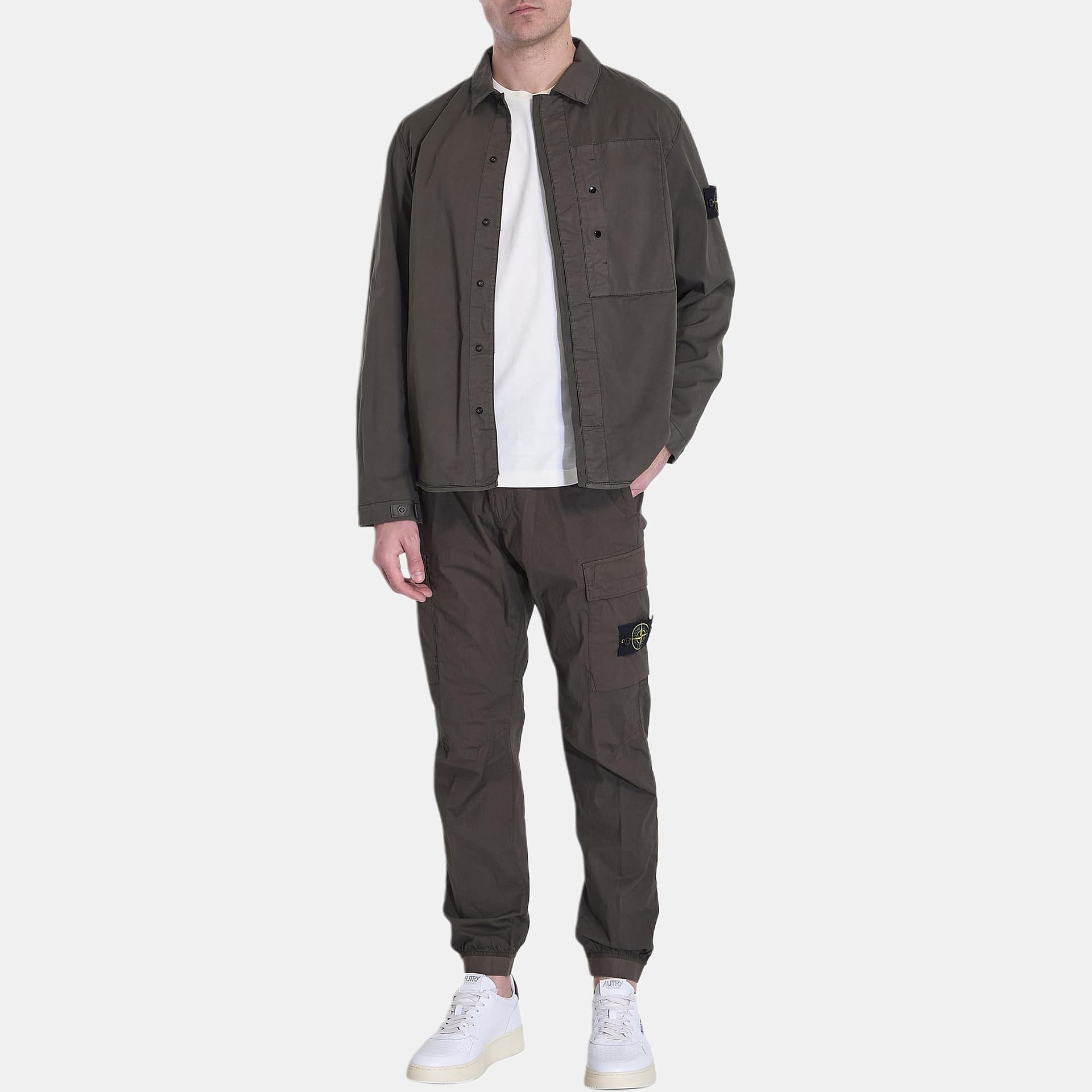 Футболка STONE ISLAND T-Рубашка Мужская Белая - изображение 3