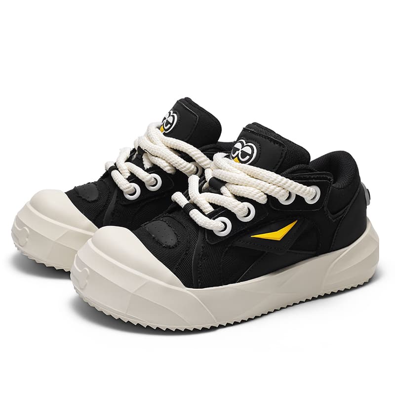 Кроссовки Q-AND Wide toe fringed fabric slimming frayed edge unisex low-top skate shoes - изображение 3