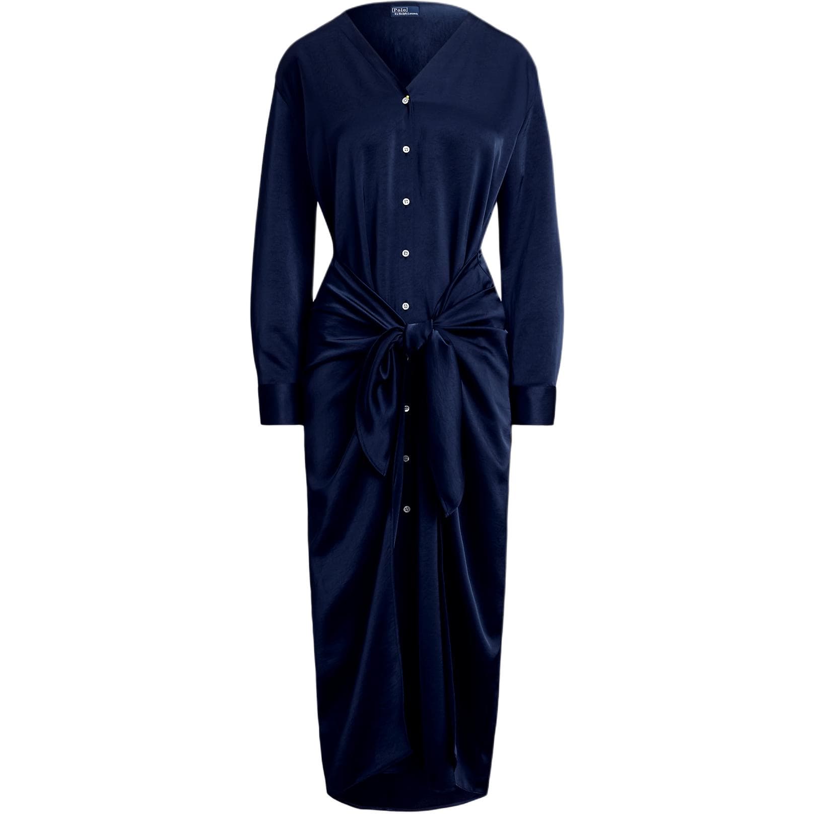 Платье Polo Ralph Lauren Fw25 Длинное платье с длинными рукавами для женщин - изображение 1