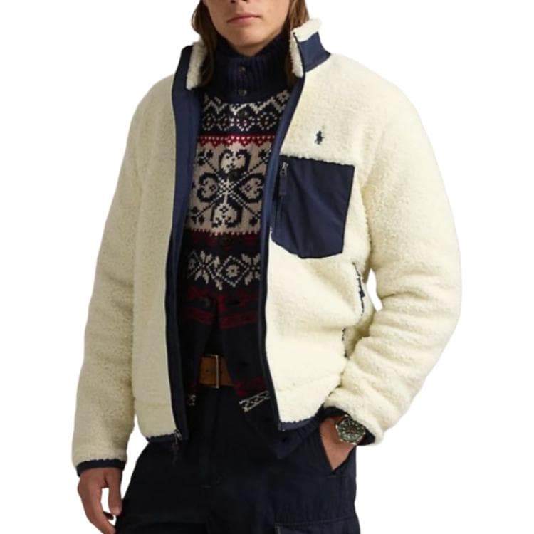 Куртка Пальто Polo Ralph Lauren из бархата мужское кремово-белый - изображение 4