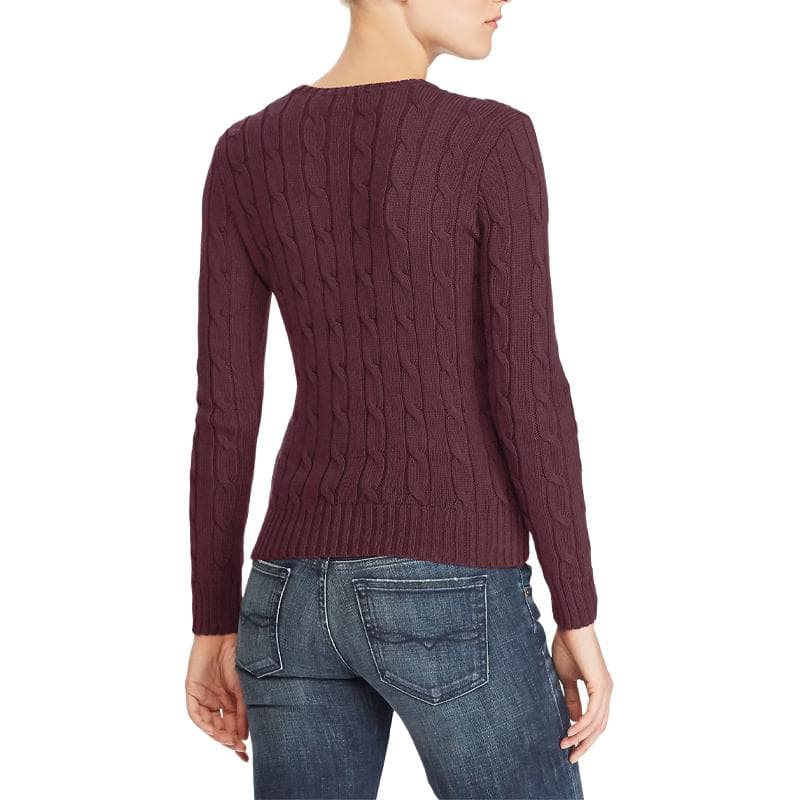 Кофта Polo Ralph Lauren SS24 Трикотаж Стандартный размер Женские Классический Бургундский - изображение 4