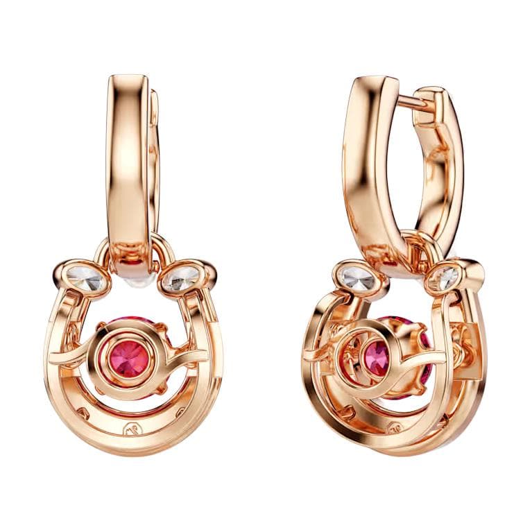 Серьги Swarovski Symbolica Серьги с синтетическим кубическим цирконием Унисекс Розовое золото Белый Красный - изображение 4