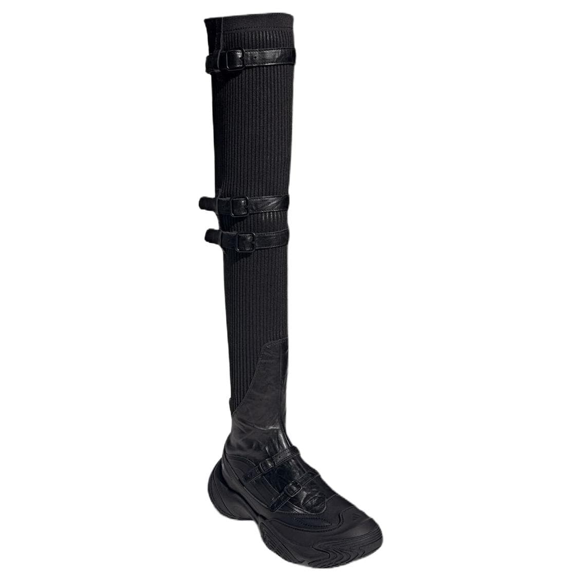 Ботинки Adidas FOS Корова Кожа Over The Knee Botинки Женские Черные - изображение 3