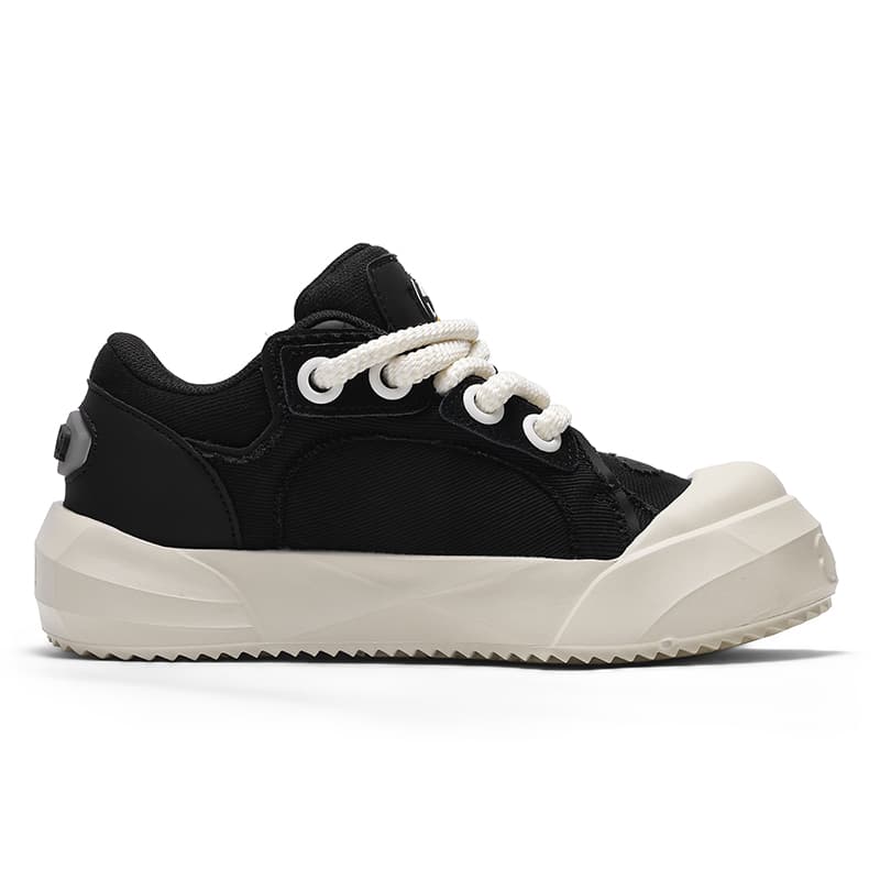 Кроссовки Q-AND Wide toe fringed fabric slimming frayed edge unisex low-top skate shoes - изображение 2