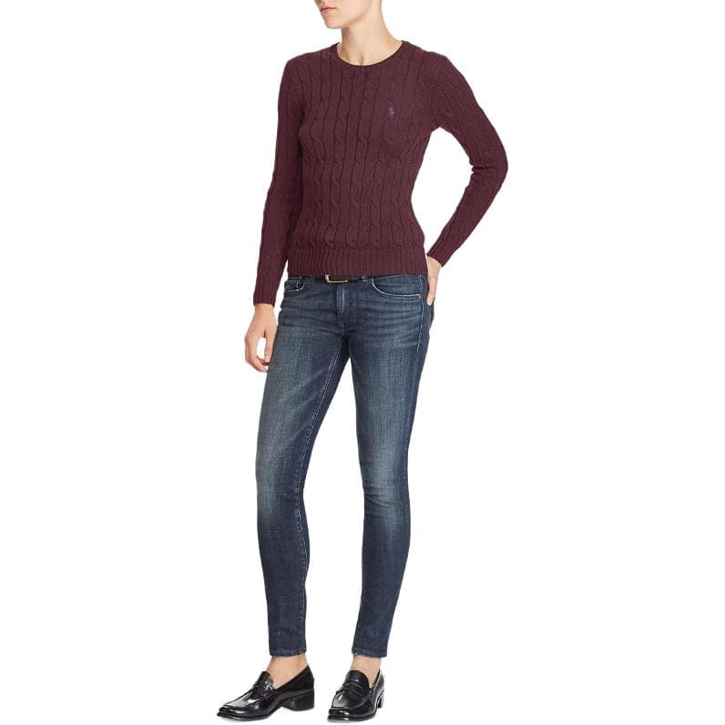 Кофта Polo Ralph Lauren SS24 Трикотаж Стандартный размер Женские Классический Бургундский - изображение 3