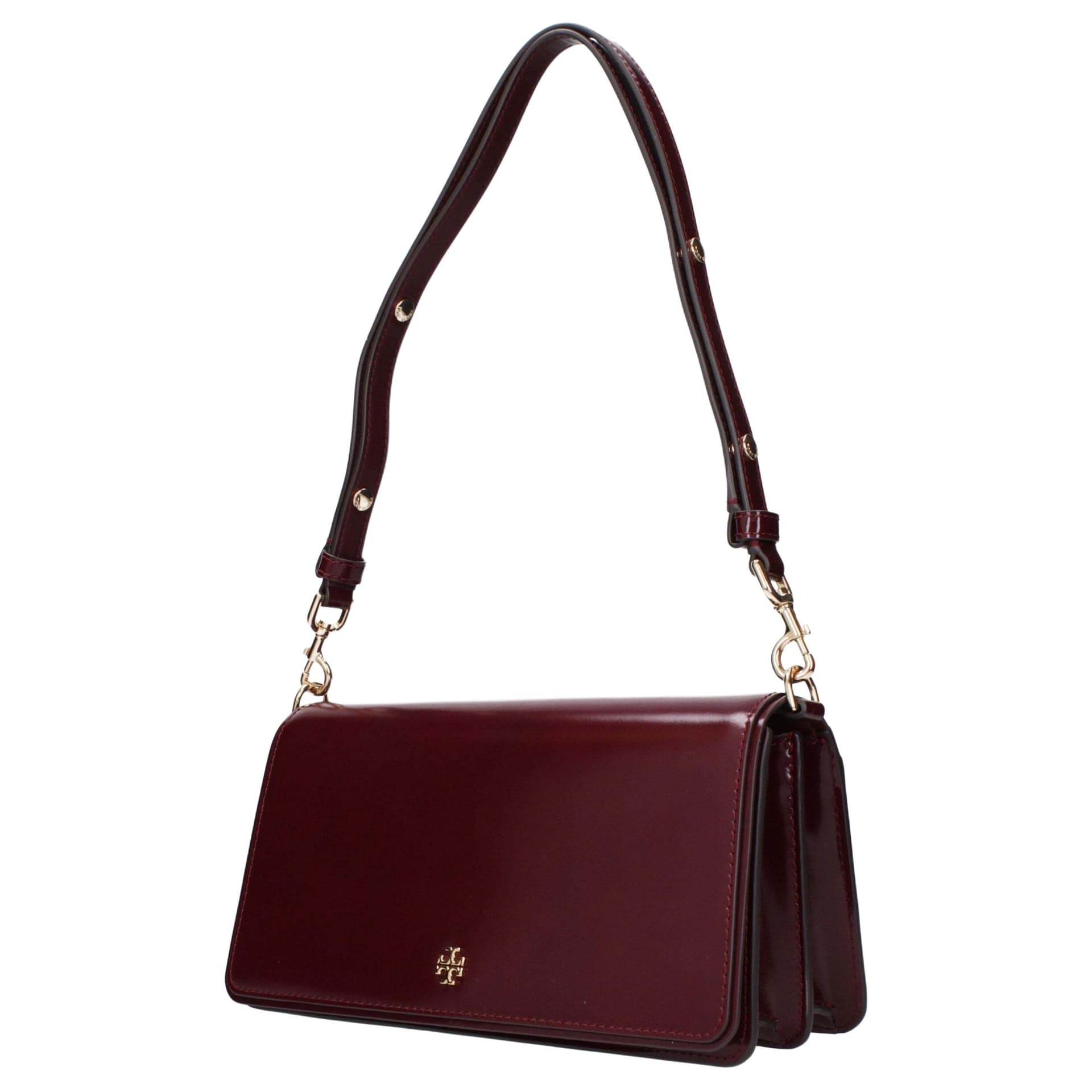 Мини-сумка Tory Burch Лакированная кожа Сумка через плечо Маленькая Женская Бордовый Красный - изображение 2