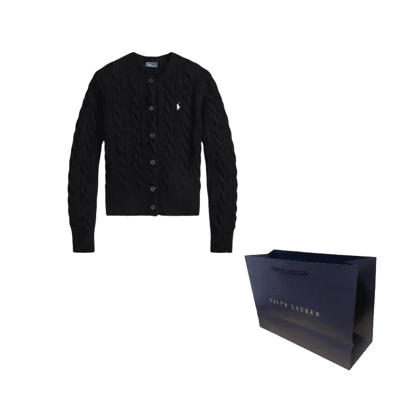 Кардиган Polo Ralph Lauren fw25 Свитер Стандартный размер Женские Поло Черный - изображение 2