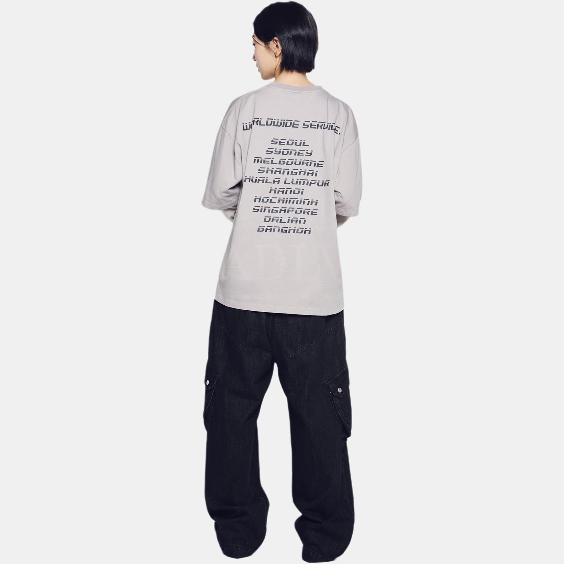 Кофта acme de la vie ADLV FW24 Back Logo Crewneck Long Sleeve Tee Gray - изображение 4