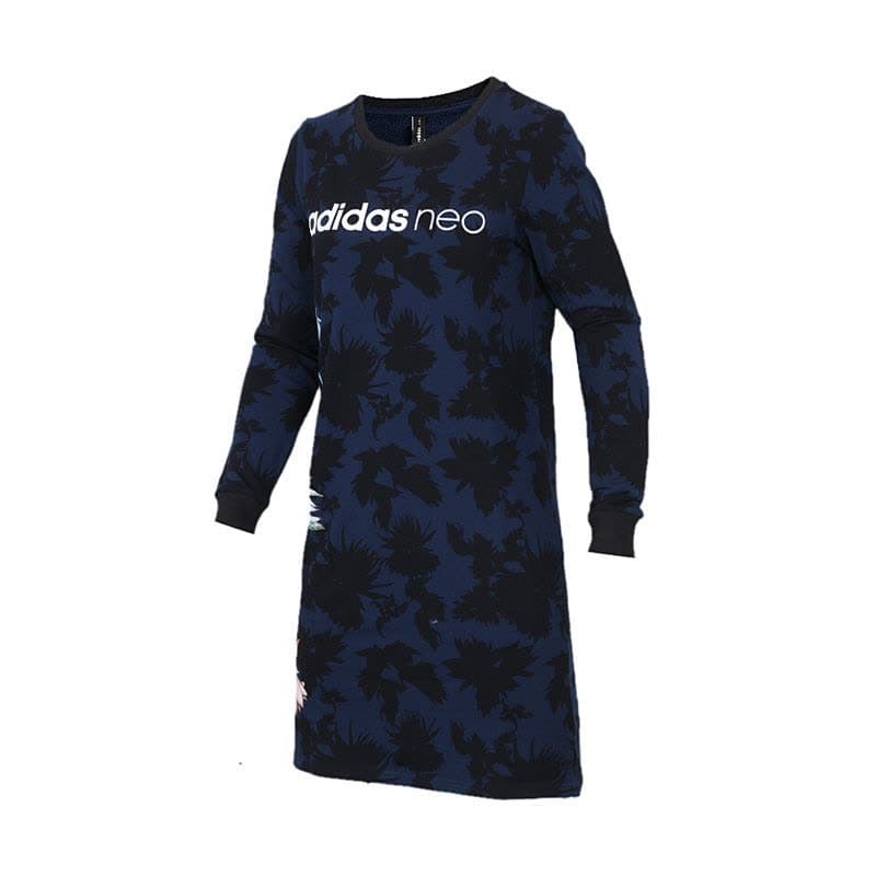 Платье Adidas Neo Длинное платье с длинными рукавами для женщин - изображение 1