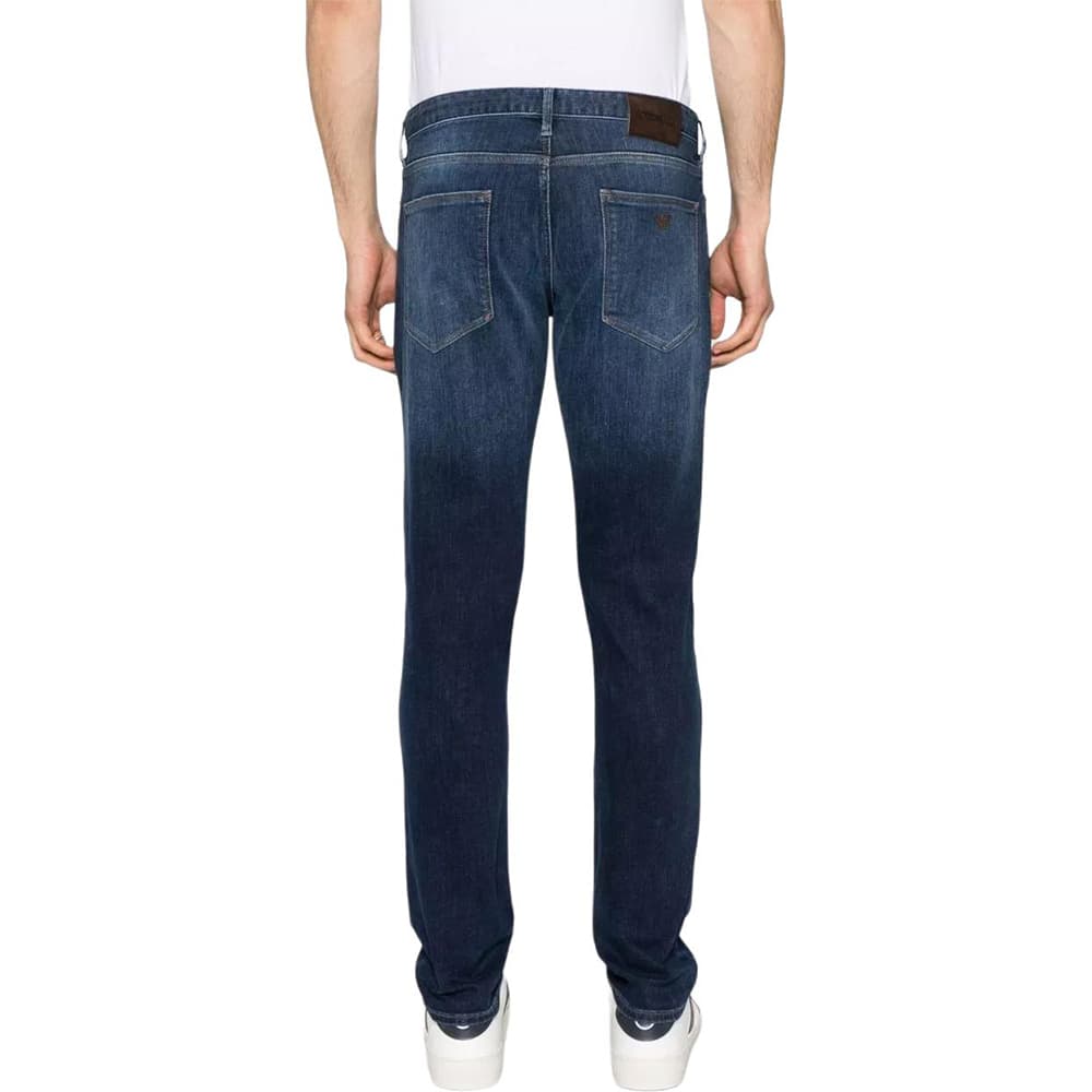 Штаны EMPORIO ARMANI Джинсы Мужские Индиго - изображение 3