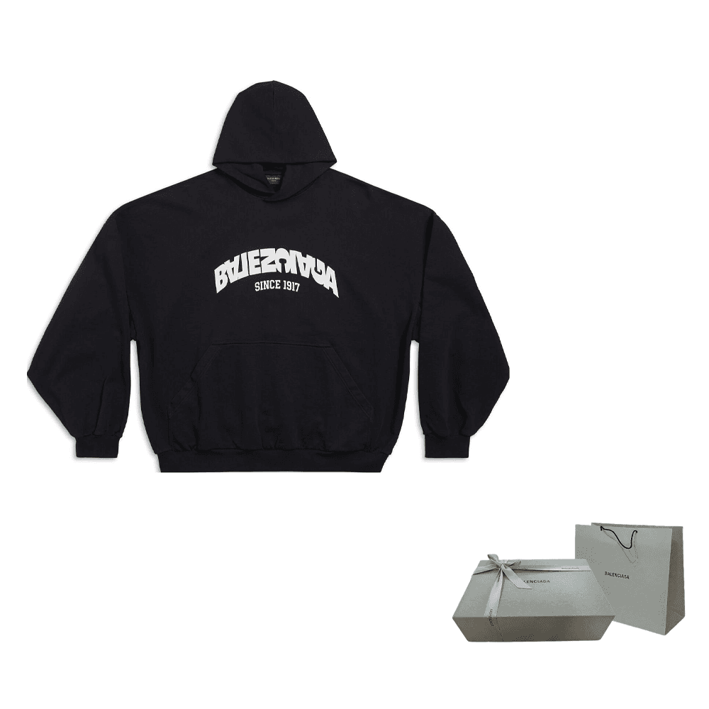Худи Balenciaga FW23 Logo Hoodie Black - изображение 5